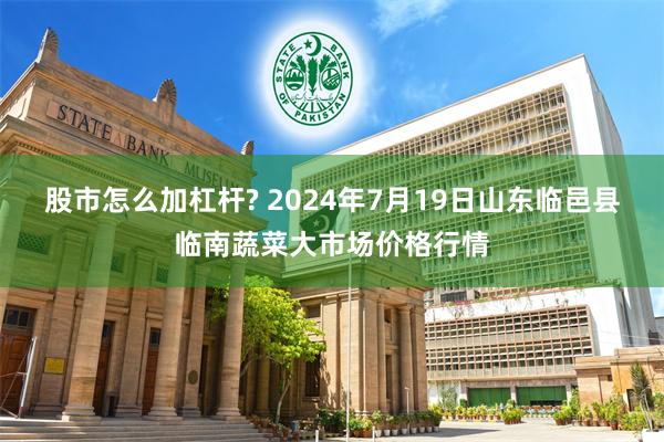 股市怎么加杠杆? 2024年7月19日山东临邑县临南蔬菜大市场价格行情