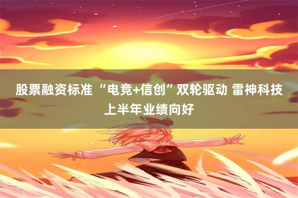 股票融资标准 “电竞+信创”双轮驱动 雷神科技上半年业绩向好