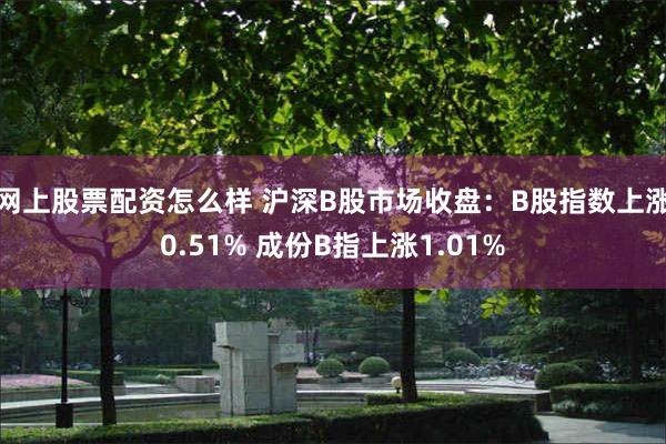 网上股票配资怎么样 沪深B股市场收盘：B股指数上涨0.51% 成份B指上涨1.01%