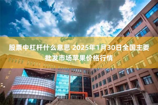 股票中杠杆什么意思 2025年1月30日全国主要批发市场苹果价格行情